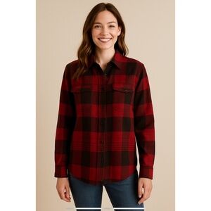 FAHERTY LEGEND SWEATER SHIRT SHACKET ORCHARD HOUSE PLAID FARMCORE LOGGER NWT M